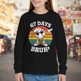 67 Days Of School Bruh Teacher Kids Dabbing Baseball Youth Long Sleeve Tee 67 Days Of School Bruh Teacher Kids Dabbing Baseball Youth Long Sleeve Tee