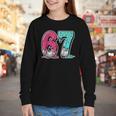 67 Ice Cream Drip Baseball Gen Alpha Slang Six Seven Meme Youth Long Sleeve Tee