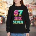 67 Ice Cream Drip Baseball Six Seven 6-7 Meme Teen Boy Youth Long Sleeve Tee