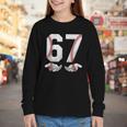 67 Six Seven Number 6 7 Meme Baseball Six Seven For Boys Men Youth Long Sleeve Tee