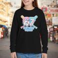 67th Birthday Squad Baseball Ice Cream Drip Birthday Squad Youth Long Sleeve Tee