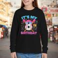 8th Birthday Baseball 8 Year Old Ice Cream Drip Boy Baseball Youth Long Sleeve Tee