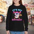 9th Birthday Baseball 9 Year Old Ice Cream Drip Boy Baseball Youth Long Sleeve Tee