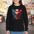 American Baseball Drip Graffiti Ball And Bat Youth Long Sleeve Tee American Baseball Drip Graffiti Ball And Bat Youth Long Sleeve Tee