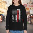 American Flag Baseball Team Baseball Player Baseball Youth Long Sleeve Tee American Flag Baseball Team Baseball Player Baseball Youth Long Sleeve Tee