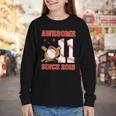Awesome Since 2015 11 Year Old Boys Bday Baseball Theme Youth Long Sleeve Tee