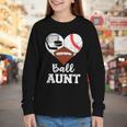 Ball Aunt Heart Football Baseball Hockey Game Day Youth Long Sleeve Tee Ball Aunt Heart Football Baseball Hockey Game Day Youth Long Sleeve Tee