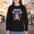 Baseball 5 Year Old Ice Cream Drip 5th Birthday Boys Player Youth Long Sleeve Tee