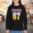 Baseball 6 7 Ice Cream Drip Number 67 Six Seven Meme Youth Long Sleeve Tee