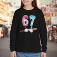 Baseball 67 Ice Cream Drip Six Seven Boys Youth Long Sleeve Tee Baseball 67 Ice Cream Drip Six Seven Boys Youth Long Sleeve Tee