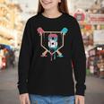 Baseball 8 Year Old Ice Cream Drip 8th Birthday Boys Player Youth Long Sleeve Tee