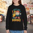 Baseball Banana Sports Drip Art For Kids Youth Long Sleeve Tee