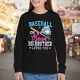 Baseball Or Bows Big Brother Loves You Gender Pink Or Blue Youth Long Sleeve Tee Baseball Or Bows Big Brother Loves You Gender Pink Or Blue Youth Long Sleeve Tee