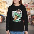 Baseball Boys Ice Cream Drip Baseball Boys Youth Mint Choco Youth Long Sleeve Tee