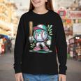 Baseball Character Cartoon Batter Drip Style Women Men Youth Long Sleeve Tee Baseball Character Cartoon Batter Drip Style Women Men Youth Long Sleeve Tee