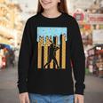 Baseball Drip Dripping Ice Cream Sport Player American Flag Youth Long Sleeve Tee