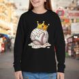 Baseball Drip Ice Cream Crown Melt Graphic Youth Long Sleeve Tee