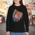 Baseball Drip Ice Cream Sprinkles Baseball Glove For Boys Youth Long Sleeve Tee