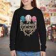 Baseball Drip Icecream Youth Long Sleeve Tee