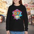 Baseball Drip Jersey Number 67 For Players & 67th Birthday Youth Long Sleeve Tee Baseball Drip Jersey Number 67 For Players & 67th Birthday Youth Long Sleeve Tee
