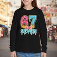 Baseball Drip Number 67 Player Trendy 6 7 Meme Youth Long Sleeve Tee Baseball Drip Number 67 Player Trendy 6 7 Meme Youth Long Sleeve Tee