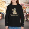 Baseball Frog Saying Batting Retro Artwork Youth Long Sleeve Tee Baseball Frog Saying Batting Retro Artwork Youth Long Sleeve Tee