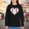 Baseball Heart Love Sport Valentines Day Men Women Boys Kids Youth Long Sleeve Tee