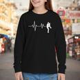 Baseball Heartbeat Pitcher Position Simple Line Art Youth Long Sleeve Tee Baseball Heartbeat Pitcher Position Simple Line Art Youth Long Sleeve Tee