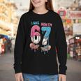 Baseball Ice Cream I Was 6 Now I'm 7 67 Birthday Boy Youth Long Sleeve Tee Baseball Ice Cream I Was 6 Now I'm 7 67 Birthday Boy Youth Long Sleeve Tee
