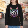 Baseball Ice Cream Drip 67 Player Dabbing Six Seven Boys Youth Long Sleeve Tee Baseball Ice Cream Drip 67 Player Dabbing Six Seven Boys Youth Long Sleeve Tee