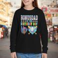 Baseball Ice Cream Drip Bonus Dad Of The Birthday Boy Youth Long Sleeve Tee