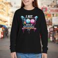 Baseball Ice Cream Drip I Hit 100 Days Of School Boys Kids Youth Long Sleeve Tee