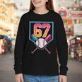 Baseball Ice Cream Drip Number 67 Player 67th Birthday Men Youth Long Sleeve Tee Baseball Ice Cream Drip Number 67 Player 67th Birthday Men Youth Long Sleeve Tee