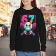 Baseball Ice Cream Drip Number 67 Six Seven Meme 67 Youth Long Sleeve Tee
