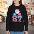 Baseball Ice Cream Drip Six Seven Gen Alpha Meme 67 Youth Long Sleeve Tee