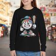Baseball Mascot Attitude Graffiti Splash Bat Cap Youth Long Sleeve Tee Baseball Mascot Attitude Graffiti Splash Bat Cap Youth Long Sleeve Tee