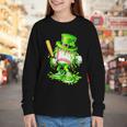 Baseball Player Ice Cream Drip Shamrocks St Patrick's Day Youth Long Sleeve Tee Baseball Player Ice Cream Drip Shamrocks St Patrick's Day Youth Long Sleeve Tee