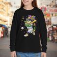 Baseball Player Mardi Gras Alligator Carnival Costume Beads Youth Long Sleeve Tee Baseball Player Mardi Gras Alligator Carnival Costume Beads Youth Long Sleeve Tee