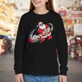 Baseball Santa 67 Christmas Xmas Pajamas Boys Youth Long Sleeve Tee