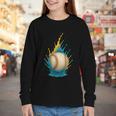 Baseball Splash Team Player For Kids Men Women Youth Long Sleeve Tee