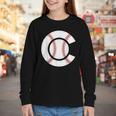 Baseball Sport Player Graphic Monogram Initial Letter C Youth Long Sleeve Tee Baseball Sport Player Graphic Monogram Initial Letter C Youth Long Sleeve Tee