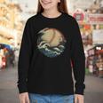 Baseball Waves Ocean Sports Baseball Fans Youth Long Sleeve Tee