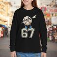 Boys Kids 67 Six Seven Sunglasses Dabbing Baseball Lover Youth Long Sleeve Tee