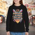 Bruh I Scored 100 Days Of School Baseball Ice Cream Drip Tee Youth Long Sleeve Tee Bruh I Scored 100 Days Of School Baseball Ice Cream Drip Tee Youth Long Sleeve Tee