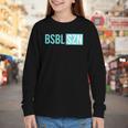 BSBL SZN Baseball Season Game Day Boys Girls Youth Youth Long Sleeve Tee