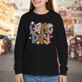 Checkered Leopard Game Day Baseball Men Women Kids Youth Long Sleeve Tee