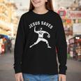 Christian Jesus Saves Baseball Pitcher Heaven 01 Sports Youth Long Sleeve Tee Christian Jesus Saves Baseball Pitcher Heaven 01 Sports Youth Long Sleeve Tee