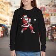 Christmas Baseball Player Santa Xmas Boys Men Toddler Youth Long Sleeve Tee