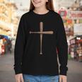Cross Baseball Bats Christian Faith Sports Coach Pitcher Youth Long Sleeve Tee Cross Baseball Bats Christian Faith Sports Coach Pitcher Youth Long Sleeve Tee