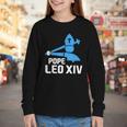 Da Pope Leo XIV Baseball Youth Long Sleeve Tee Da Pope Leo XIV Baseball Youth Long Sleeve Tee